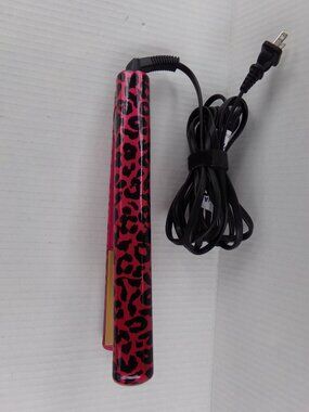 Chi Flat Hair Straightener Hot Iron Tool 1'' Ceramic Pink Leopard